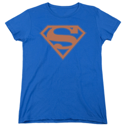 Superman Blue & Orange Shield - Women's T-Shirt Women's T-Shirt Superman   