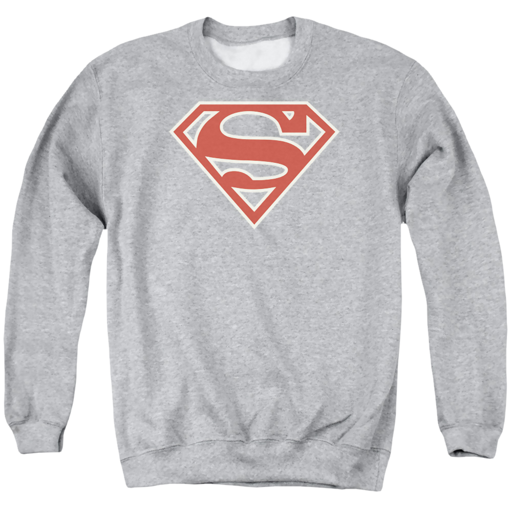 Superman Crimson & Cream Shield - Men's Crewneck Sweatshirt Men's Crewneck Sweatshirt Superman   