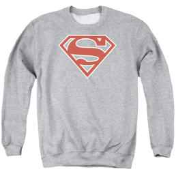 Superman Crimson & Cream Shield - Men's Crewneck Sweatshirt Men's Crewneck Sweatshirt Superman   