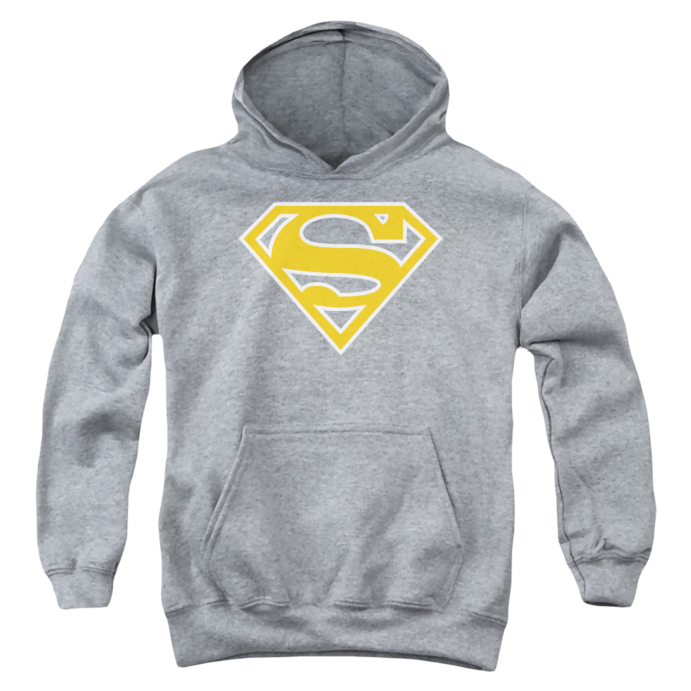 Superman Lt Orange & White Shield - Youth Hoodie Youth Hoodie (Ages 8-12) Superman   