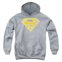 Superman Lt Orange & White Shield - Youth Hoodie Youth Hoodie (Ages 8-12) Superman   