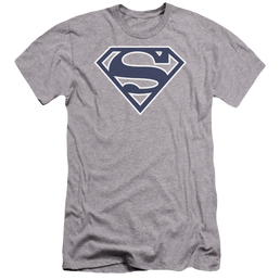 Superman Navy & White Shield - Men's Premium Slim Fit T-Shirt Men's Premium Slim Fit T-Shirt Superman   