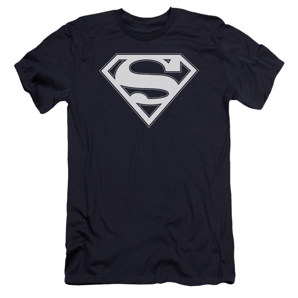 Superman Navy & White Shield - Men's Premium Slim Fit T-Shirt Men's Premium Slim Fit T-Shirt Superman   
