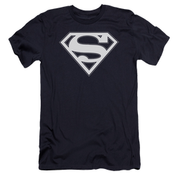 Superman Navy & White Shield - Men's Premium Slim Fit T-Shirt Men's Premium Slim Fit T-Shirt Superman   