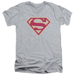 Superman Red & Gold Shield - Men's V-Neck T-Shirt Men's V-Neck T-Shirt Superman   