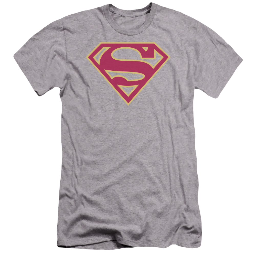 Superman Red & Gold Shield - Men's Premium Slim Fit T-Shirt Men's Premium Slim Fit T-Shirt Superman   