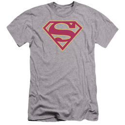 Superman Red & Gold Shield - Men's Premium Slim Fit T-Shirt Men's Premium Slim Fit T-Shirt Superman   