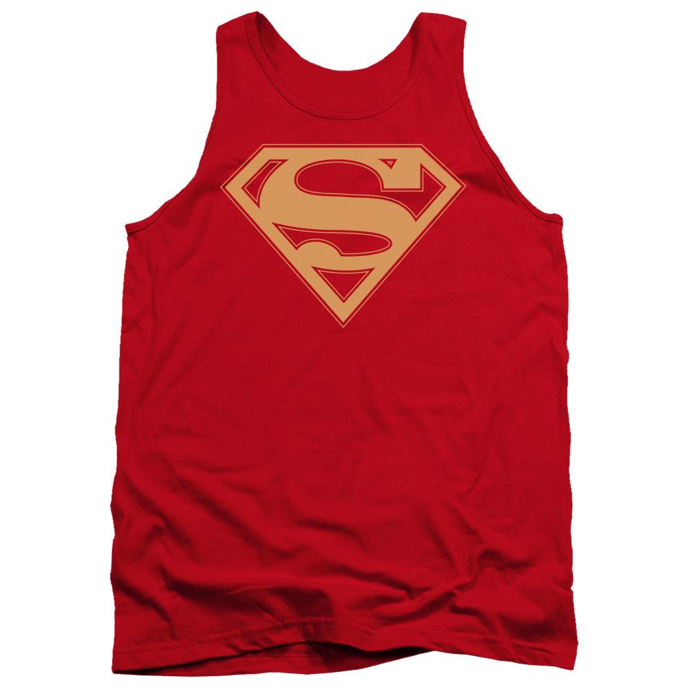 Superman Red & Gold Shield - Men's Tank Top Men's Tank Superman   