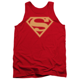 Superman Red & Gold Shield - Men's Tank Top Men's Tank Superman   