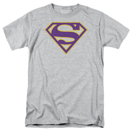 Superman Purple & Gold Shield - Men's Regular Fit T-Shirt Men's Regular Fit T-Shirt Superman   