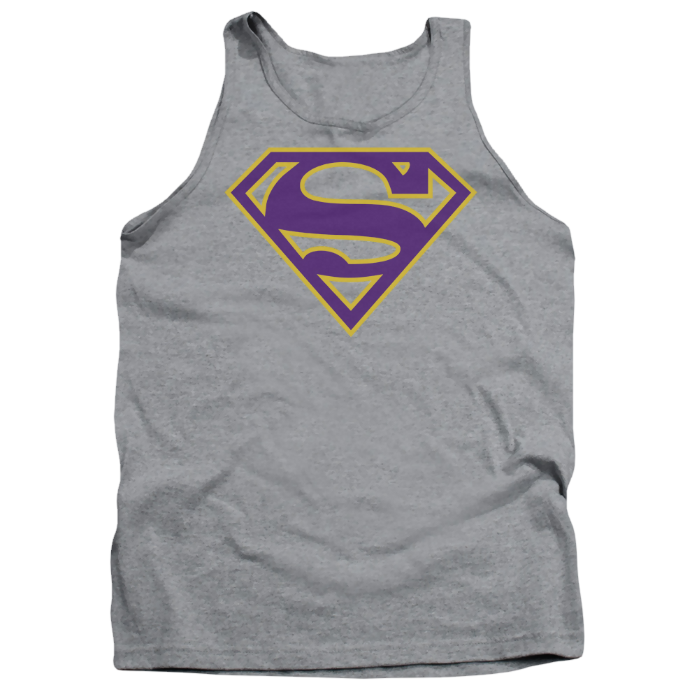 Superman Purple & Gold Shield - Men's Tank Top Men's Tank Superman   