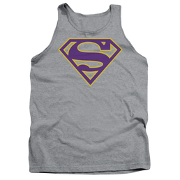 Superman Purple & Gold Shield - Men's Tank Top Men's Tank Superman   