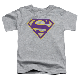 Superman Purple & Gold Shield - Toddler T-Shirt Toddler T-Shirt Superman   