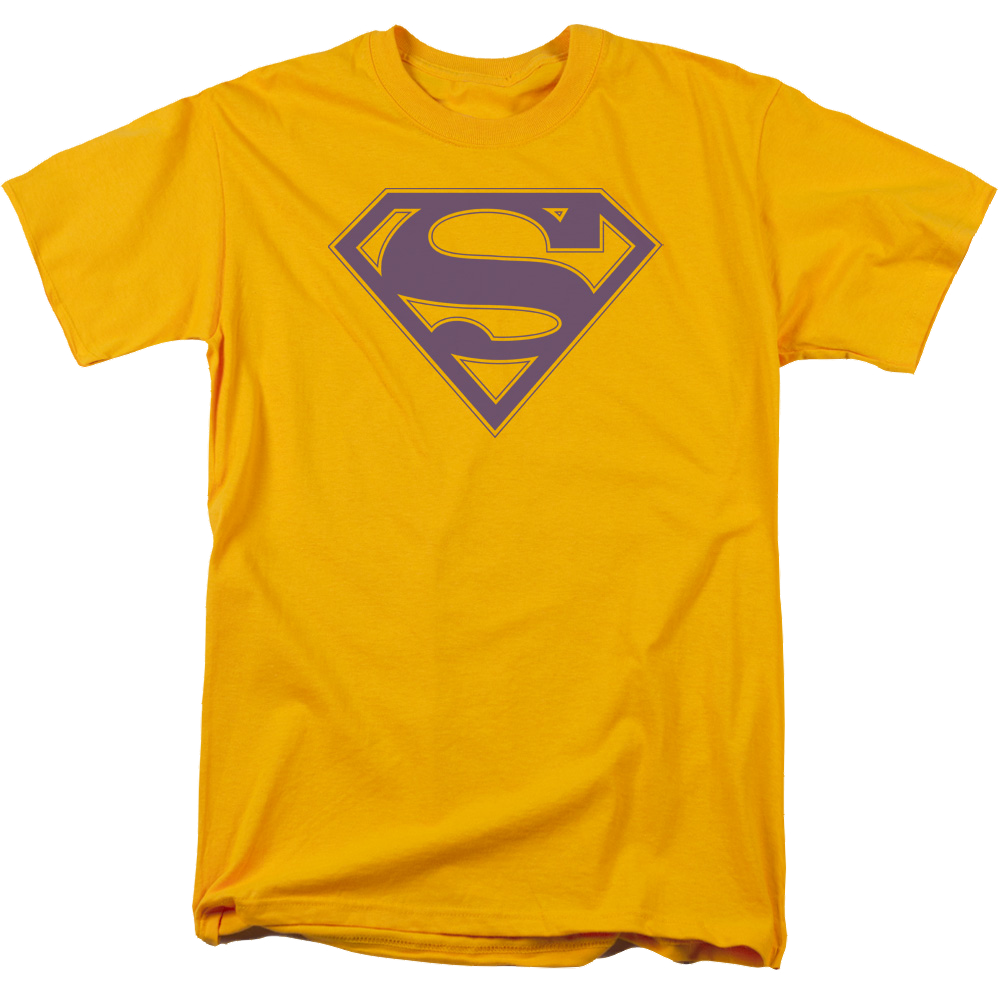 Superman Purple & Gold Shield - Men's Regular Fit T-Shirt Men's Regular Fit T-Shirt Superman   