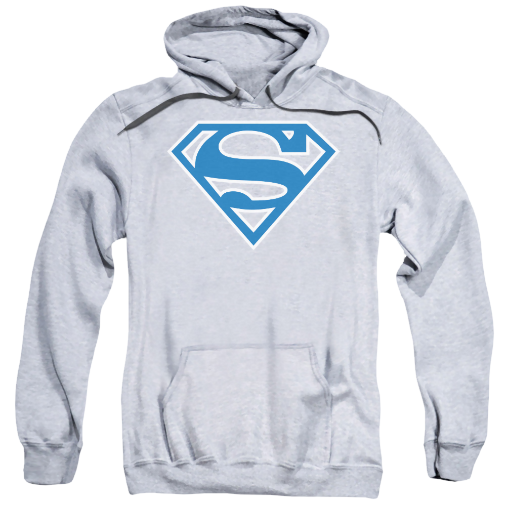 Superman Blue & White Shield - Pullover Hoodie Pullover Hoodie Superman   