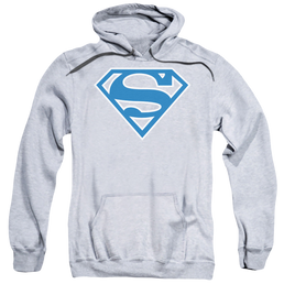 Superman Blue & White Shield - Pullover Hoodie Pullover Hoodie Superman   