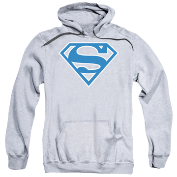 Superman Blue & White Shield - Pullover Hoodie Pullover Hoodie Superman   