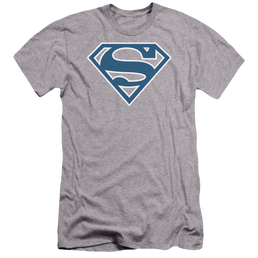 Superman Blue & White Shield - Men's Premium Slim Fit T-Shirt Men's Premium Slim Fit T-Shirt Superman   