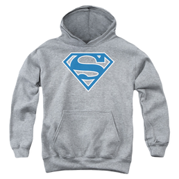 Superman Blue & White Shield - Youth Hoodie Youth Hoodie (Ages 8-12) Superman   