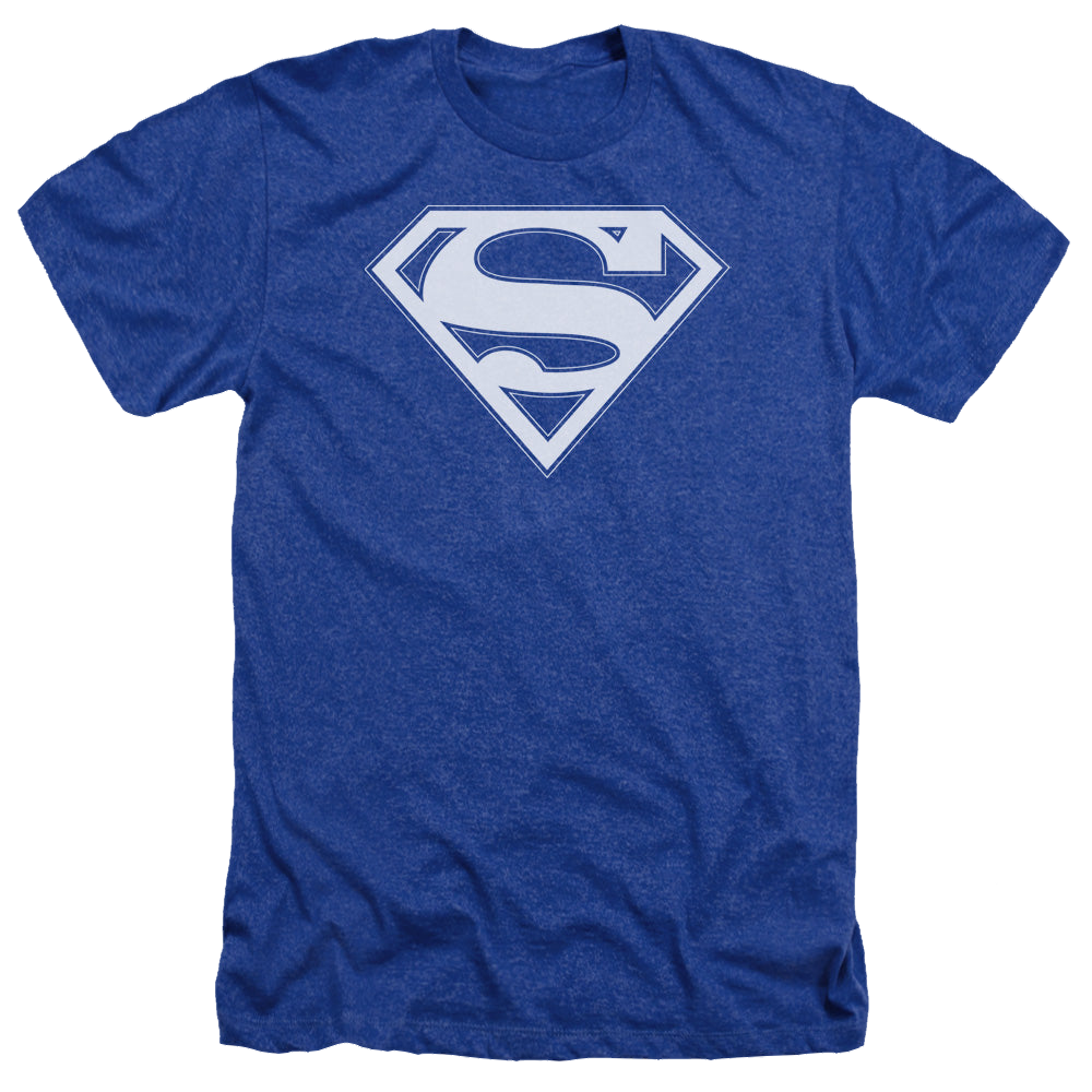 Superman Blue & White Shield - Men's Heather T-Shirt Men's Heather T-Shirt Superman   