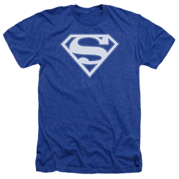 Superman Blue & White Shield - Men's Heather T-Shirt Men's Heather T-Shirt Superman   