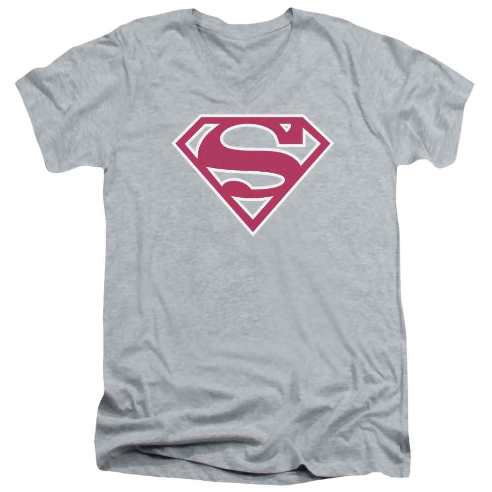 Superman Red & White Shield - Men's V-Neck T-Shirt Men's V-Neck T-Shirt Superman   