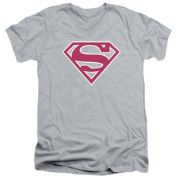 Superman Red & White Shield - Men's V-Neck T-Shirt Men's V-Neck T-Shirt Superman   