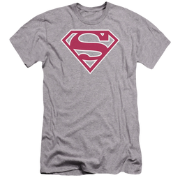 Superman Red & White Shield - Men's Premium Slim Fit T-Shirt Men's Premium Slim Fit T-Shirt Superman   