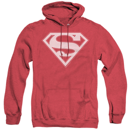 Superman Red & White Shield - Heather Pullover Hoodie Heather Pullover Hoodie Superman   