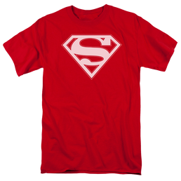 Superman Red & White Shield - Men's Regular Fit T-Shirt Men's Regular Fit T-Shirt Superman   