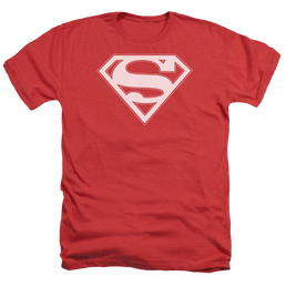 Superman Red & White Shield - Men's Heather T-Shirt Men's Heather T-Shirt Superman   