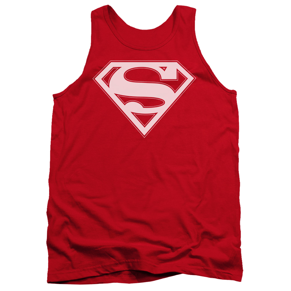 Superman Red & White Shield - Men's Tank Top Men's Tank Superman   