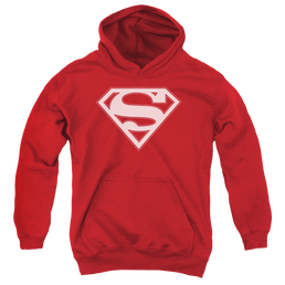 Superman Red & White Shield - Youth Hoodie Youth Hoodie (Ages 8-12) Superman   