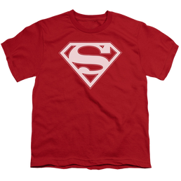 Superman Red & White Shield - Youth T-Shirt Youth T-Shirt (Ages 8-12) Superman   