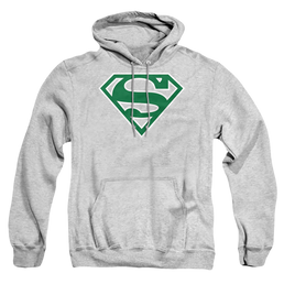 Superman Green & White Shield - Pullover Hoodie Pullover Hoodie Superman   