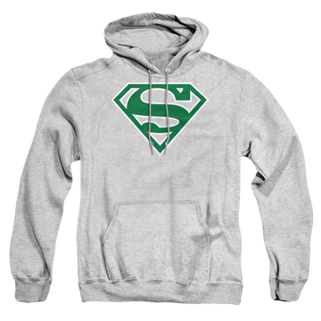 Superman Green & White Shield - Pullover Hoodie Pullover Hoodie Superman   