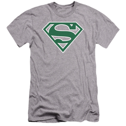 Superman Green & White Shield - Men's Premium Slim Fit T-Shirt Men's Premium Slim Fit T-Shirt Superman   