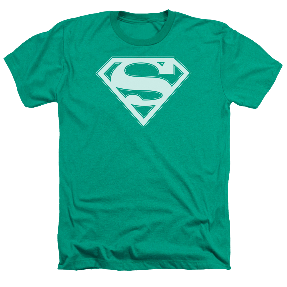 Superman Green & White Shield - Men's Heather T-Shirt Men's Heather T-Shirt Superman   