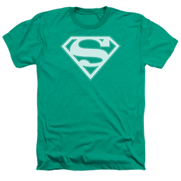 Superman Green & White Shield - Men's Heather T-Shirt Men's Heather T-Shirt Superman   