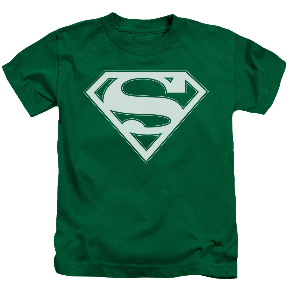 Superman Green & White Shield - Kid's T-Shirt Kid's T-Shirt (Ages 4-7) Superman   
