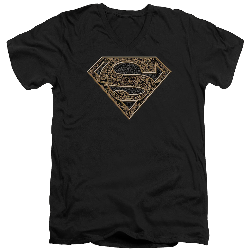 Superman Aztec Shield - Men's V-Neck T-Shirt Men's V-Neck T-Shirt Superman   