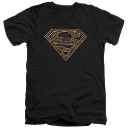 Superman Aztec Shield - Men's V-Neck T-Shirt Men's V-Neck T-Shirt Superman   