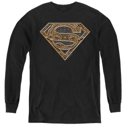 Superman Aztec Shield - Youth Long Sleeve T-Shirt Youth Long Sleeve T-Shirt Superman   