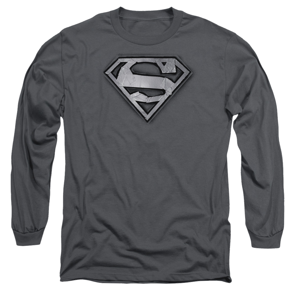 Superman Duct Tape Shield - Men's Long Sleeve T-Shirt Men's Long Sleeve T-Shirt Superman   