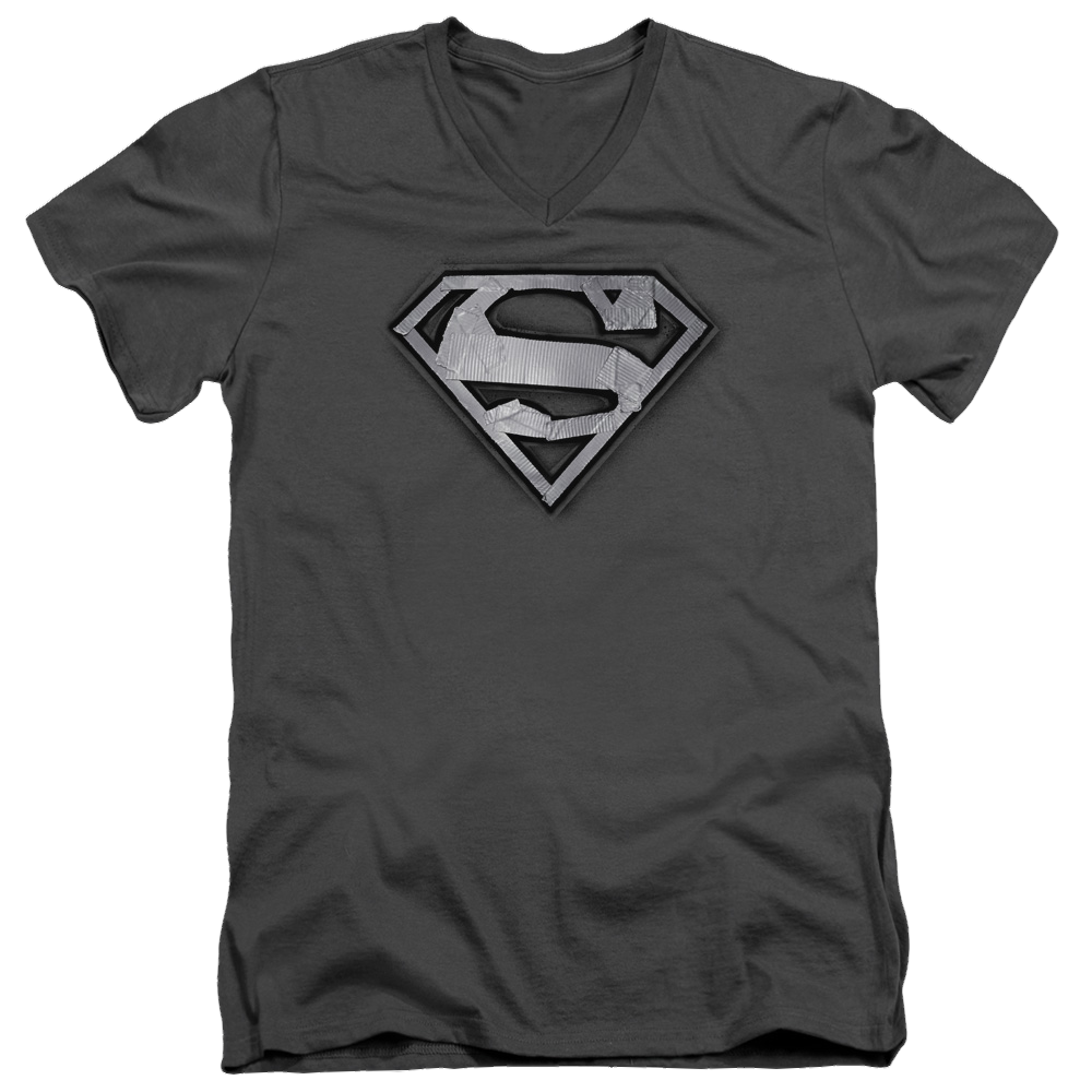 Superman Duct Tape Shield - Men's V-Neck T-Shirt Men's V-Neck T-Shirt Superman   