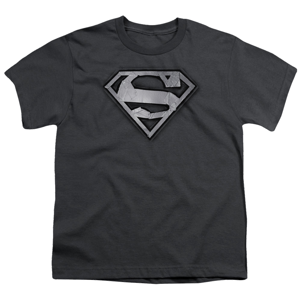Superman Duct Tape Shield - Youth T-Shirt Youth T-Shirt (Ages 8-12) Superman   