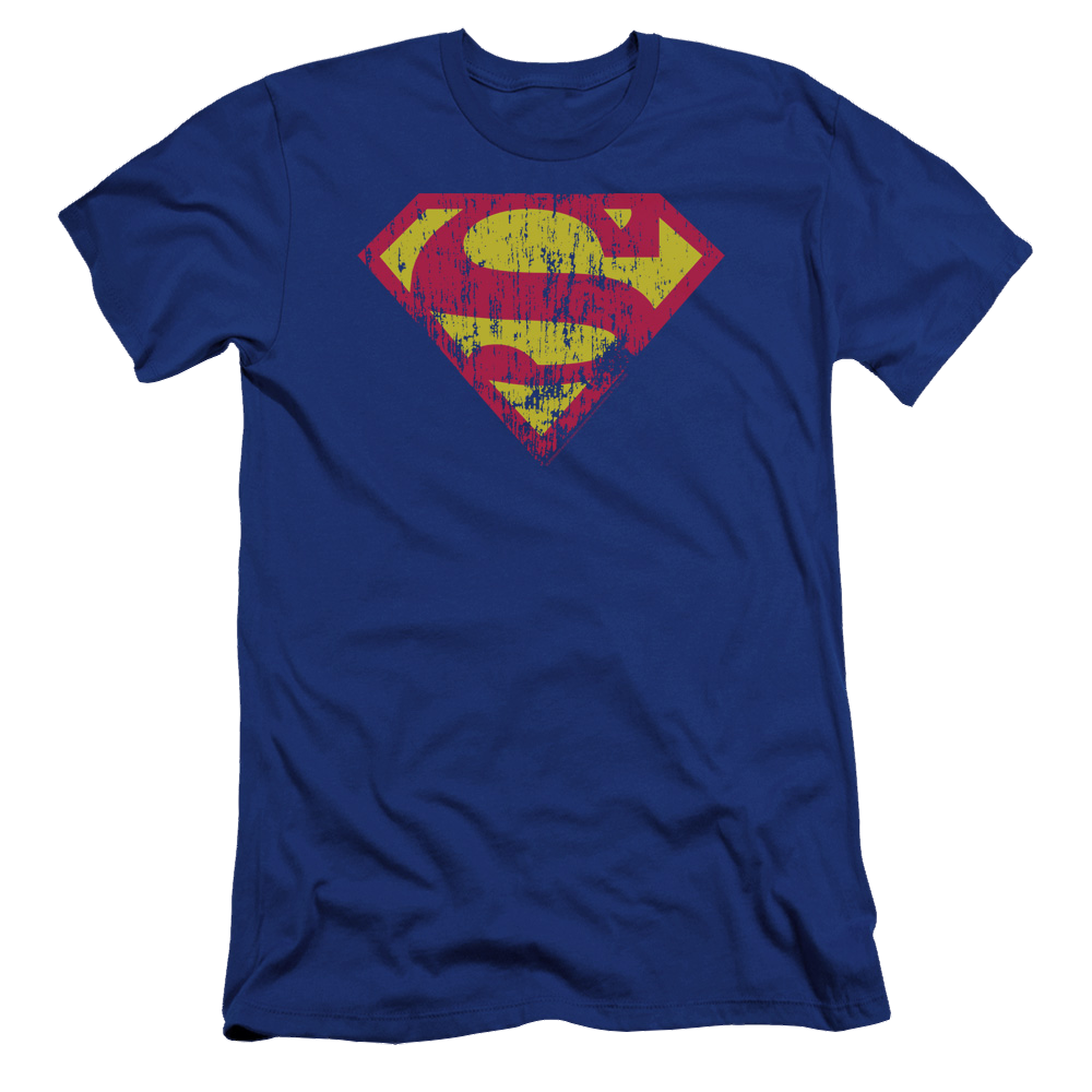Superman Classic Logo Distressed - Men's Premium Slim Fit T-Shirt Men's Premium Slim Fit T-Shirt Superman   