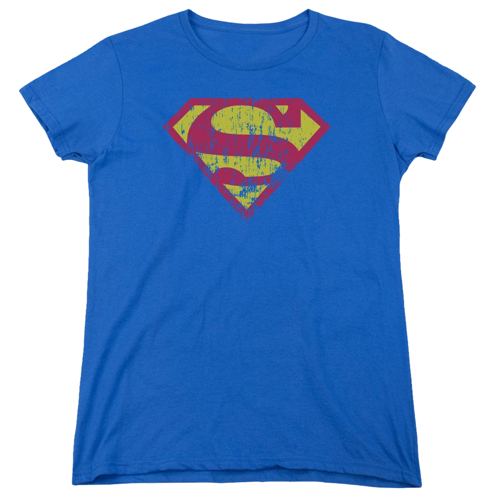 Superman Classic Logo Distressed - Women's T-Shirt Women's T-Shirt Superman   
