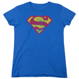Superman Classic Logo Distressed - Women's T-Shirt Women's T-Shirt Superman   