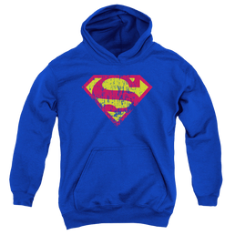 Superman Classic Logo Distressed - Youth Hoodie Youth Hoodie (Ages 8-12) Superman   